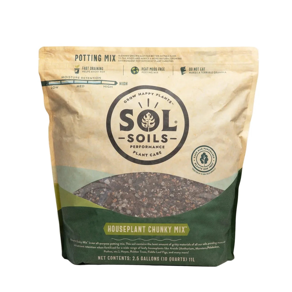 Sol Soils Houseplant Chunky Mix - Fast Draining Soilless Tropical Aroid Potting Mix
