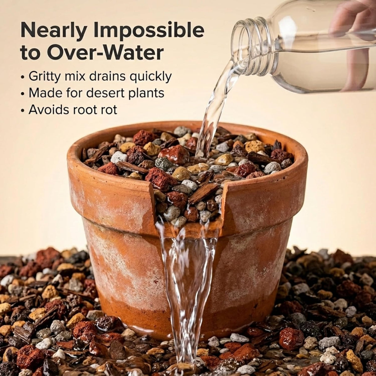 Molly's Succulent & Cactus Mix - Ultra Gritty Blend for Fast Drainage & Airflow