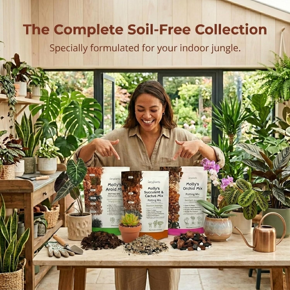 Molly's Succulent & Cactus Mix - Ultra Gritty Blend for Fast Drainage & Airflow