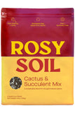 Fast-Draining Cactus & Succulent Potting Mix from Rosy Soil - Sand, Pumice, Mycorrhizae & Biochar for Vibrant Growth & Bigger Blooms