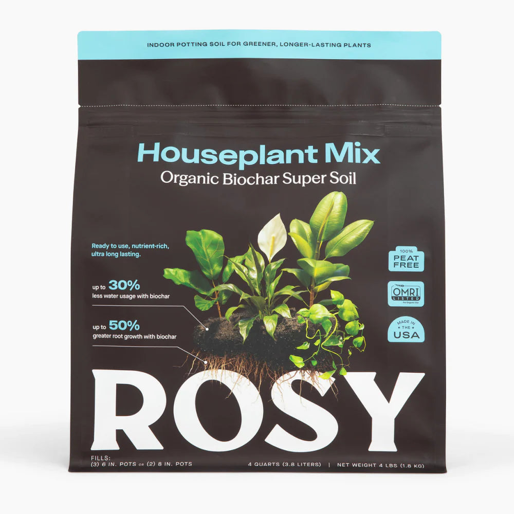 Rosy Soil Houseplant Soil - Organic Peat-Free Biochar Super Soil