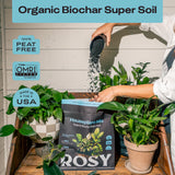 Rosy Soil Houseplant Soil - Organic Peat-Free Biochar Super Soil
