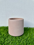 Luciana Pot - Ceramic Dusty Pink Planter with Brushed Finish