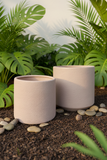 Luciana Pot - Ceramic Dusty Pink Planter with Brushed Finish