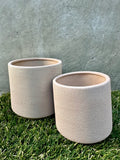 Luciana Pot - Ceramic Dusty Pink Planter with Brushed Finish