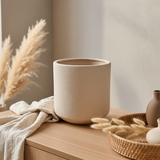 Luciana Pot - Ceramic Dusty Pink Planter with Brushed Finish