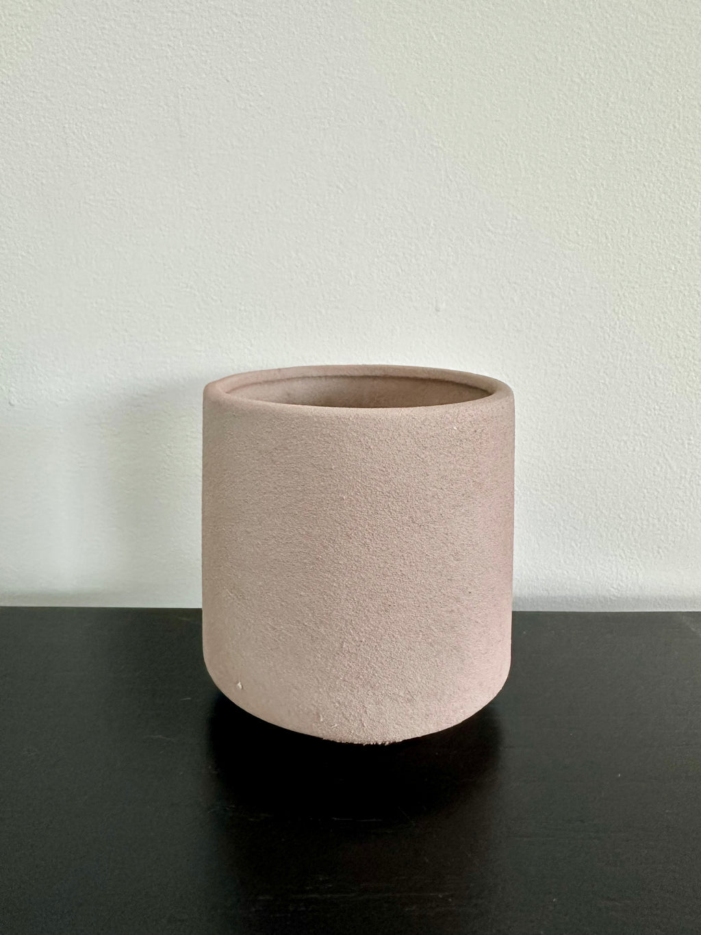 Luciana Pot - Ceramic Dusty Pink Planter with Brushed Finish
