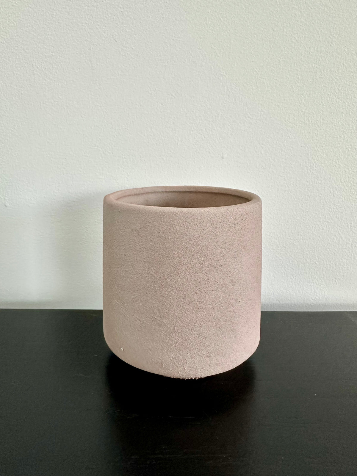 Luciana Pot - Ceramic Dusty Pink Planter with Brushed Finish